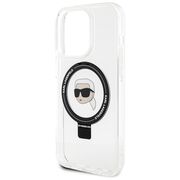 Husa premium pentru  iPhone 15 Pro Karl Lagerfeld compatibila Magsafe - Gri antracit