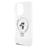 Husa premium pentru  iPhone 15 Pro Karl Lagerfeld compatibila Magsafe - Gri antracit