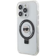 Husa premium pentru  iPhone 15 Pro Karl Lagerfeld compatibila Magsafe - Gri antracit