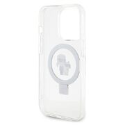 Husa premium pentru  iPhone 15 Pro Karl Lagerfeld compatibila Magsafe - Gri antracit