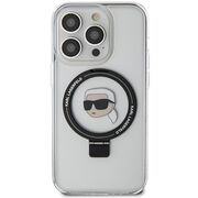 Husa premium pentru  iPhone 15 Pro Karl Lagerfeld compatibila Magsafe - Gri antracit