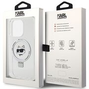 Husa premium pentru  iPhone 15 Pro Karl Lagerfeld compatibila Magsafe - Gri mat