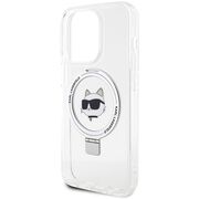 Husa premium pentru  iPhone 15 Pro Karl Lagerfeld compatibila Magsafe - Gri mat