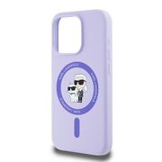 Husa premium pentru  iPhone 15 Pro Karl Lagerfeld compatibila Magsafe - Mov