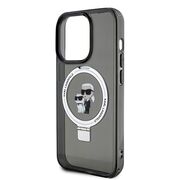 Husa premium pentru  iPhone 15 Pro Karl Lagerfeld compatibila Magsafe - Negru grant