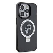 Husa premium pentru  iPhone 15 Pro Karl Lagerfeld compatibila Magsafe - Negru grant