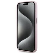 Husa premium pentru  iPhone 15 Pro Karl Lagerfeld compatibila Magsafe - Roz deschis