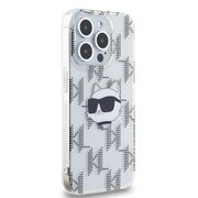 Husa premium pentru  iPhone 15 Pro Karl Lagerfeld superior quality - Alb