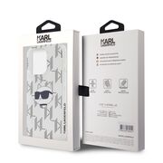 Husa premium pentru  iPhone 15 Pro Karl Lagerfeld superior quality - Alb