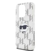 Husa premium pentru  iPhone 15 Pro Karl Lagerfeld superior quality - Alb