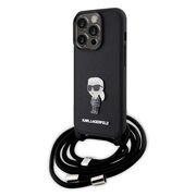 Husa premium pentru  iPhone 15 Pro Karl Lagerfeld superior quality - Negru carbune
