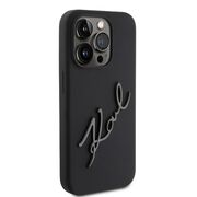 Husa premium pentru  iPhone 15 Pro Karl Lagerfeld superior quality - Negru grant