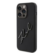 Husa premium pentru  iPhone 15 Pro Karl Lagerfeld superior quality - Negru grant