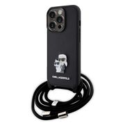 Husa premium pentru  iPhone 15 Pro Karl Lagerfeld superior quality - Negru havana