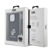 Husa premium pentru  iPhone 15 Pro Karl Lagerfeld superior quality - Negru havana