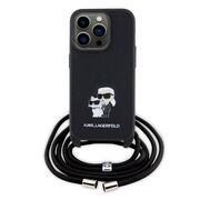 Husa premium pentru  iPhone 15 Pro Karl Lagerfeld superior quality - Negru havana