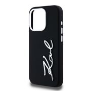 Husa premium pentru  iPhone 15 Pro Karl Lagerfeld superior quality - Negru print