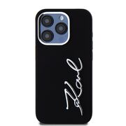Husa premium pentru  iPhone 15 Pro Karl Lagerfeld superior quality - Negru print