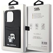 Husa premium pentru  iPhone 15 Pro Karl Lagerfeld superior quality - Negru royal