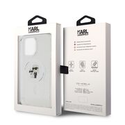 Husa premium pentru  iPhone 15 Pro Max Karl Lagerfeld compatibila Magsafe - Gri antracit