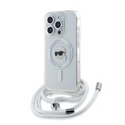 Husa premium pentru  iPhone 15 Pro Max Karl Lagerfeld compatibila Magsafe - Gri deschis