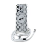 Husa premium pentru  iPhone 15 Pro Max Karl Lagerfeld compatibila Magsafe - Gri inchis