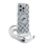 Husa premium pentru  iPhone 15 Pro Max Karl Lagerfeld compatibila Magsafe - Gri inchis