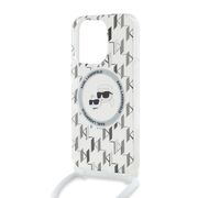 Husa premium pentru  iPhone 15 Pro Max Karl Lagerfeld compatibila Magsafe - Gri inchis