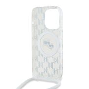 Husa premium pentru  iPhone 15 Pro Max Karl Lagerfeld compatibila Magsafe - Gri inchis