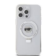 Husa premium pentru  iPhone 15 Pro Max Karl Lagerfeld compatibila Magsafe - Gri