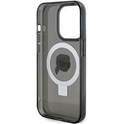 Husa premium pentru  iPhone 15 Pro Max Karl Lagerfeld compatibila Magsafe - Negru denim