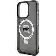 Husa premium pentru  iPhone 15 Pro Max Karl Lagerfeld compatibila Magsafe - Negru denim