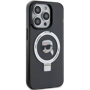 Husa premium pentru  iPhone 15 Pro Max Karl Lagerfeld compatibila Magsafe - Negru denim