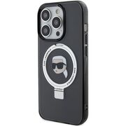 Husa premium pentru  iPhone 15 Pro Max Karl Lagerfeld compatibila Magsafe - Negru denim