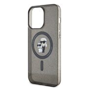 Husa premium pentru  iPhone 15 Pro Max Karl Lagerfeld compatibila Magsafe - Negru print