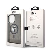 Husa premium pentru  iPhone 15 Pro Max Karl Lagerfeld compatibila Magsafe - Negru print