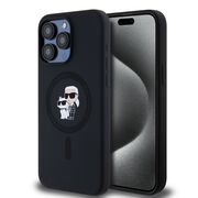 Husa premium pentru  iPhone 15 Pro Max Karl Lagerfeld compatibila Magsafe - Negru