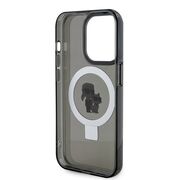 Husa premium pentru  iPhone 15 Pro Max Karl Lagerfeld compatibila Magsafe - Negru
