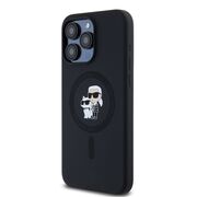 Husa premium pentru  iPhone 15 Pro Max Karl Lagerfeld compatibila Magsafe - Negru