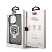 Husa premium pentru  iPhone 15 Pro Max Karl Lagerfeld compatibila Magsafe - Negru
