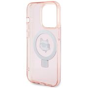 Husa premium pentru  iPhone 15 Pro Max Karl Lagerfeld compatibila Magsafe - Roz deschis