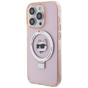 Husa premium pentru  iPhone 15 Pro Max Karl Lagerfeld compatibila Magsafe - Roz deschis