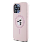 Husa premium pentru  iPhone 15 Pro Max Karl Lagerfeld compatibila Magsafe - Roz