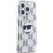 Husa premium pentru  iPhone 15 Pro Max Karl Lagerfeld superior quality - Gri deschis