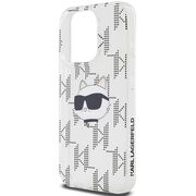 Husa premium pentru  iPhone 15 Pro Max Karl Lagerfeld superior quality - Gri deschis