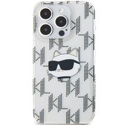 Husa premium pentru  iPhone 15 Pro Max Karl Lagerfeld superior quality - Gri deschis