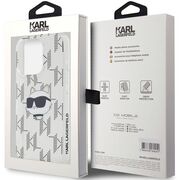 Husa premium pentru  iPhone 15 Pro Max Karl Lagerfeld superior quality - Gri deschis