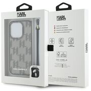 Husa premium pentru  iPhone 15 Pro Max Karl Lagerfeld superior quality - Gri inchis