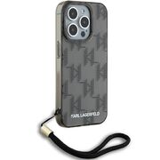 Husa premium pentru  iPhone 15 Pro Max Karl Lagerfeld superior quality - Gri inchis