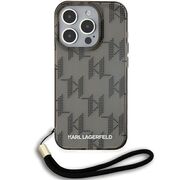 Husa premium pentru  iPhone 15 Pro Max Karl Lagerfeld superior quality - Gri inchis